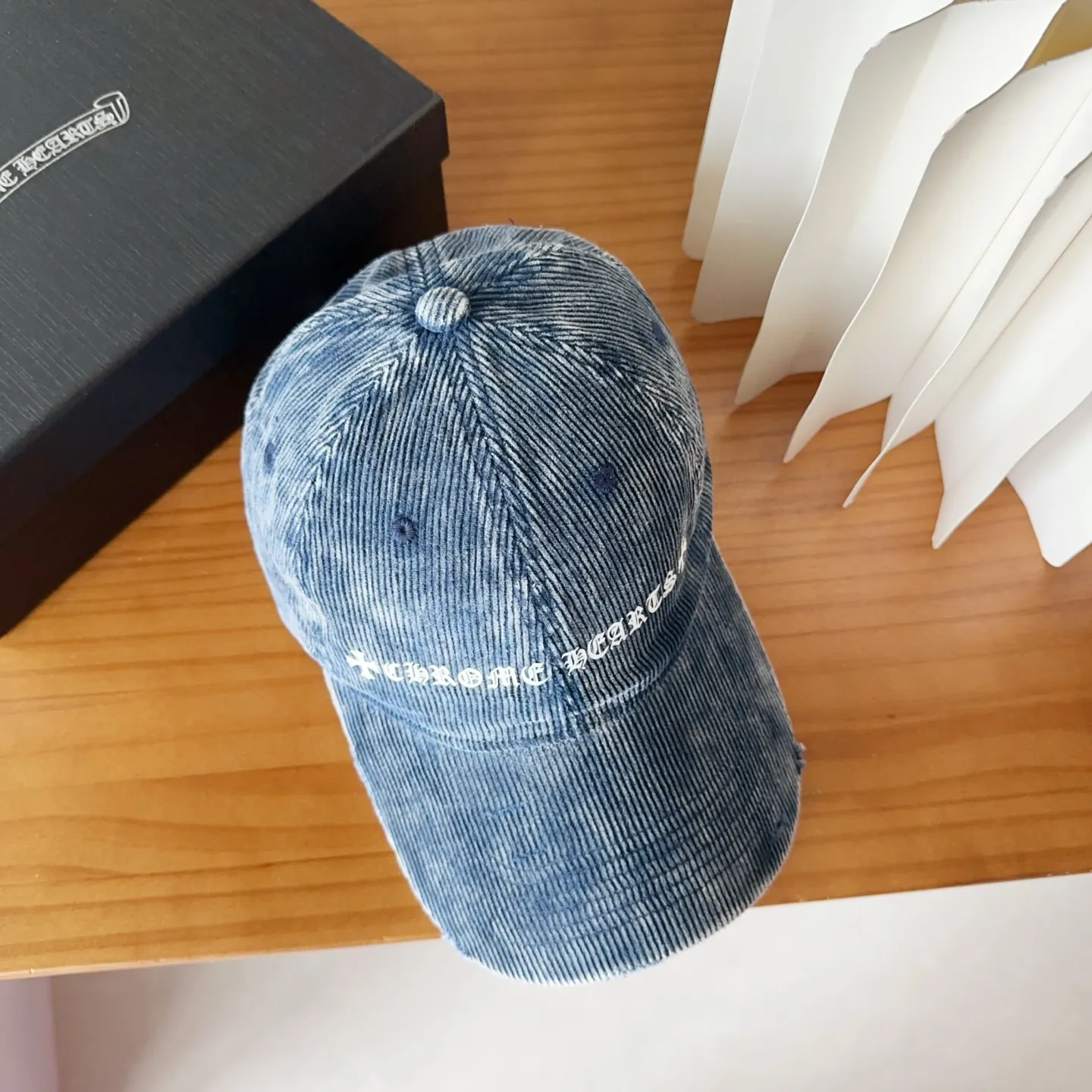 💰56 Chrome Hearts 💓Early autumn Korean style fashion retro distressed hole hat wear design versatile baseball cap peaked cap